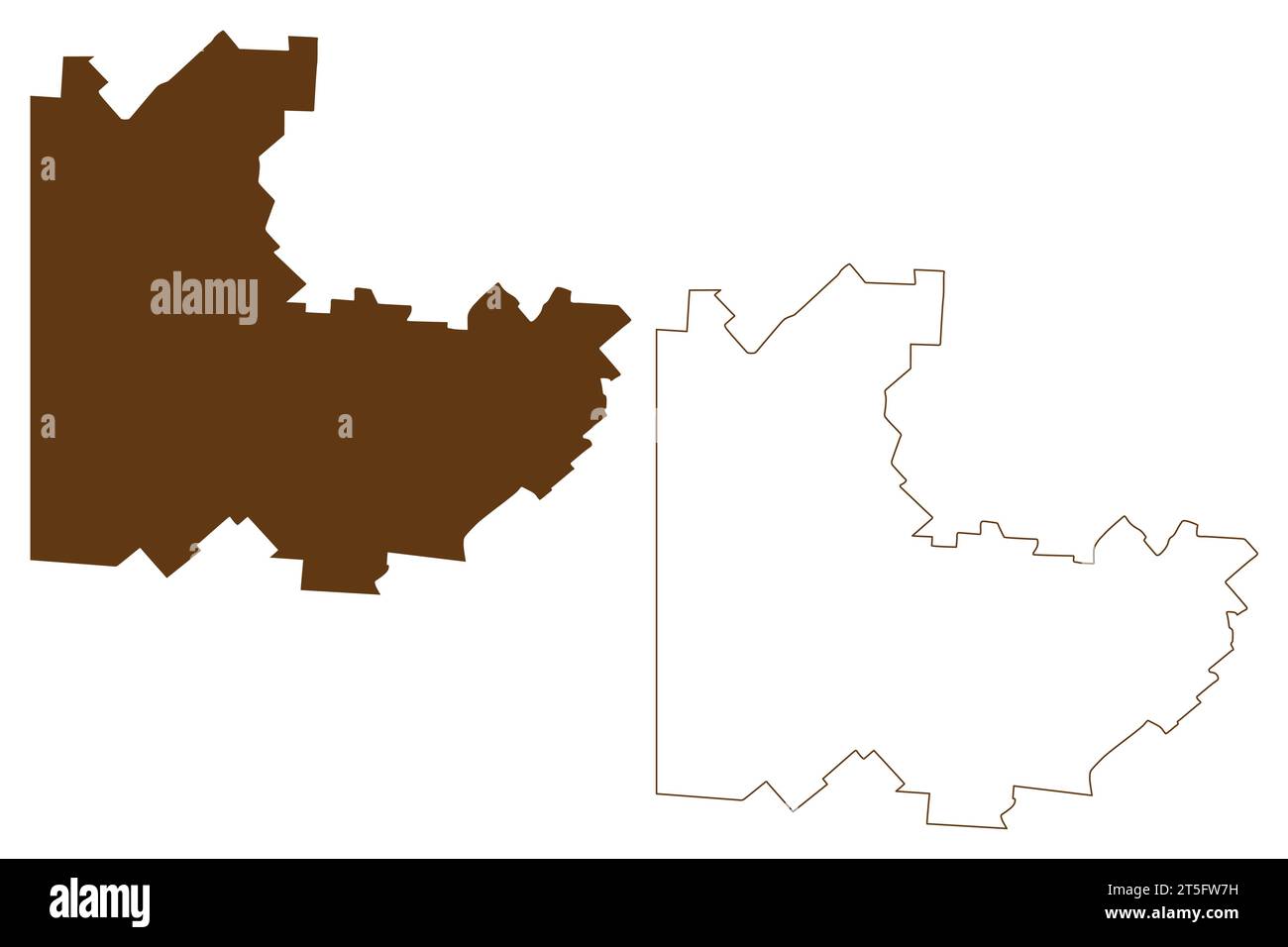 Shire of Boulia (Commonwealth of Australia, Queensland state) map vector illustration, scribble sketch Boulia map Stock Vector