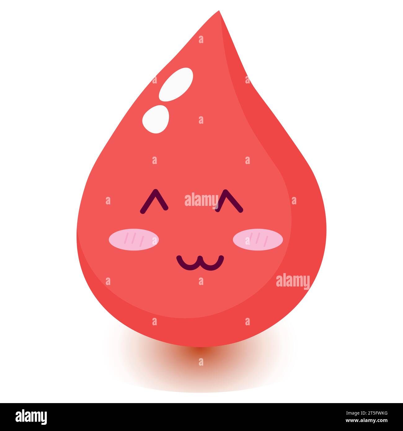 Cute happy smiling blood drop cartoon character.Vector flat doodle ...