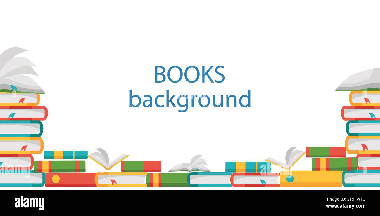 Vector illustration of reading books in the library Stock Vector Image ...