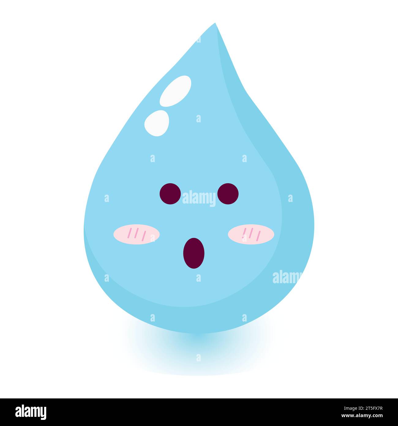 Cute happy smiling water drop.Vector flat doodle cartoon illustration ...