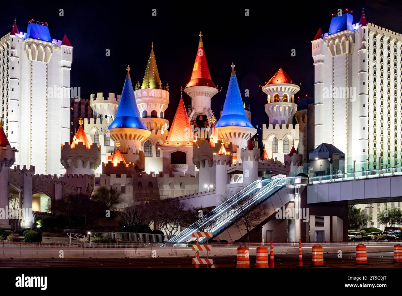 Las Vegas, USA; January 18, 2023: Excalibur Hotel and Casino, located on Las Vegas Boulevard, inspired by the legend of King Arthur and his castles. Stock Photo