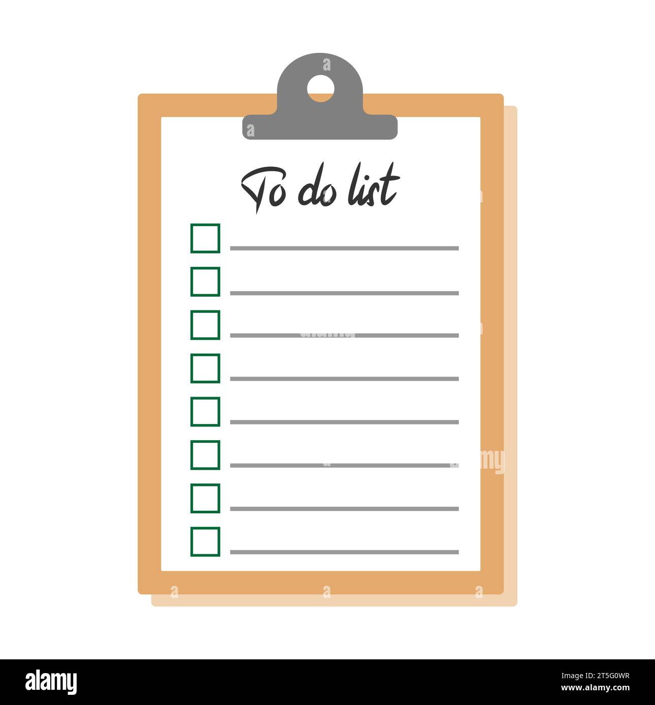 To Do List With Clipboard Stock Illustration - Download Image Now