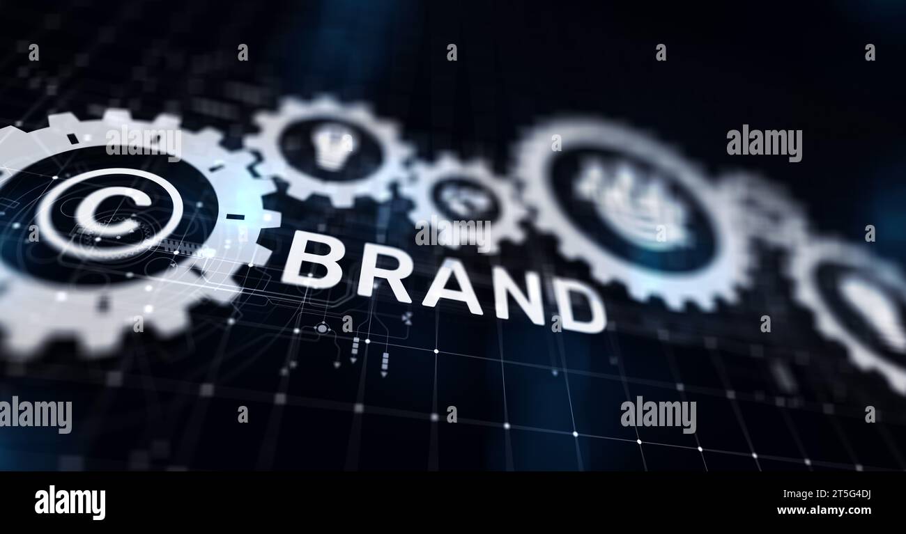 Brand words cloud on virtual screen. Branding, Marketing and ...