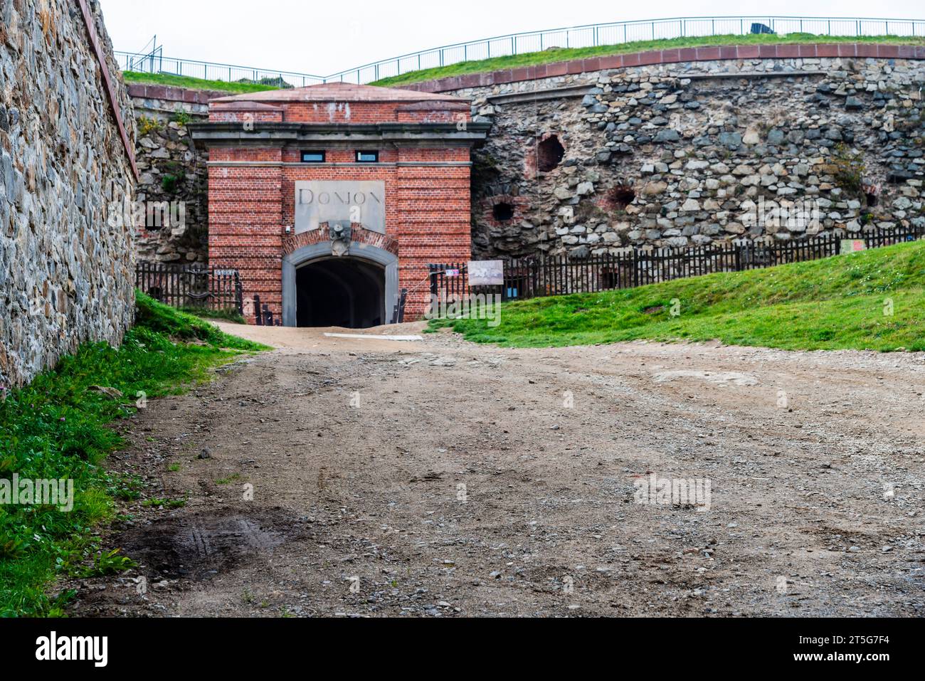 Donjon of Srebrna Góra military stronghold Stock Photo