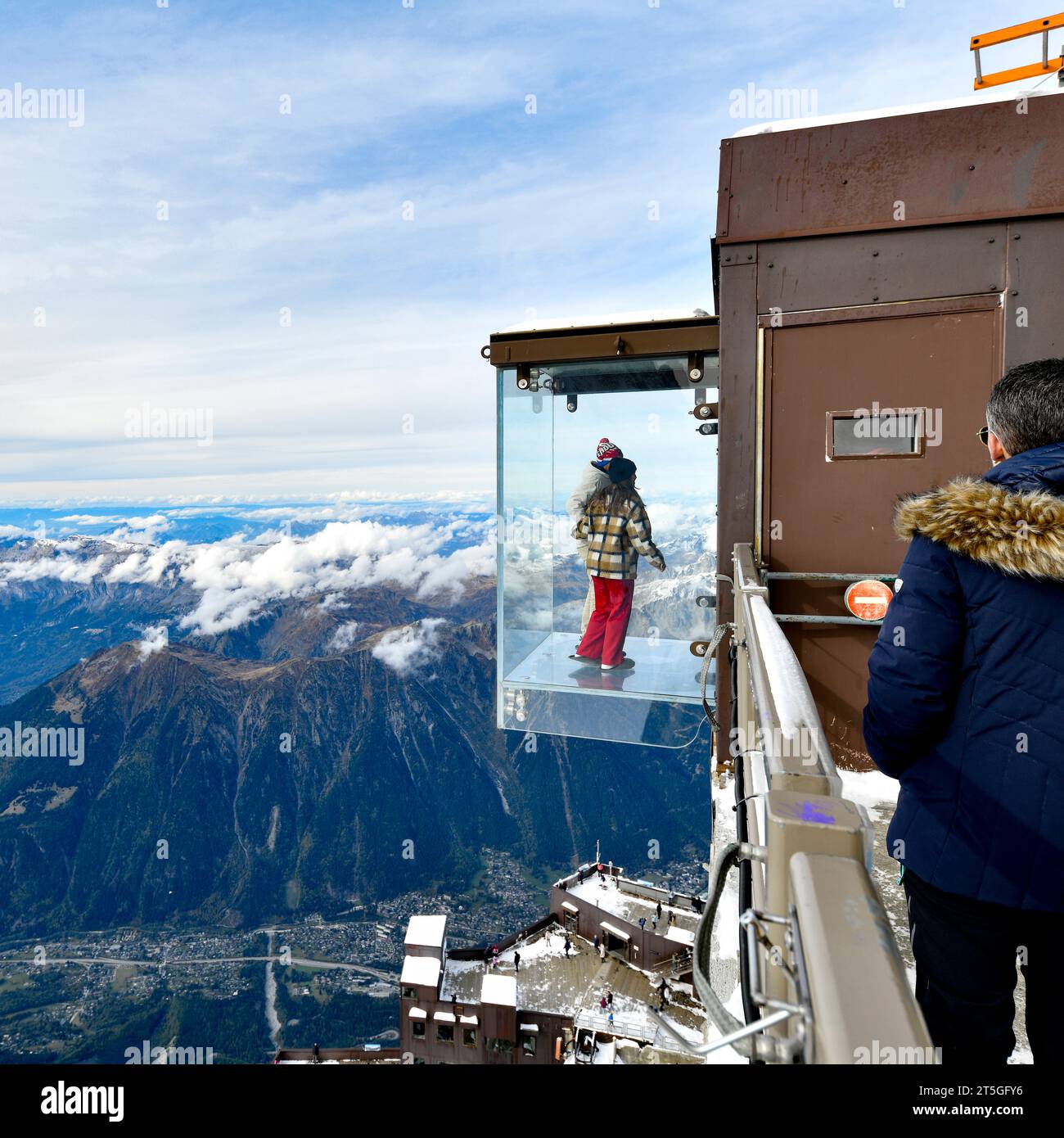 The aiguille du midi skywalk hi-res stock photography and images - Alamy