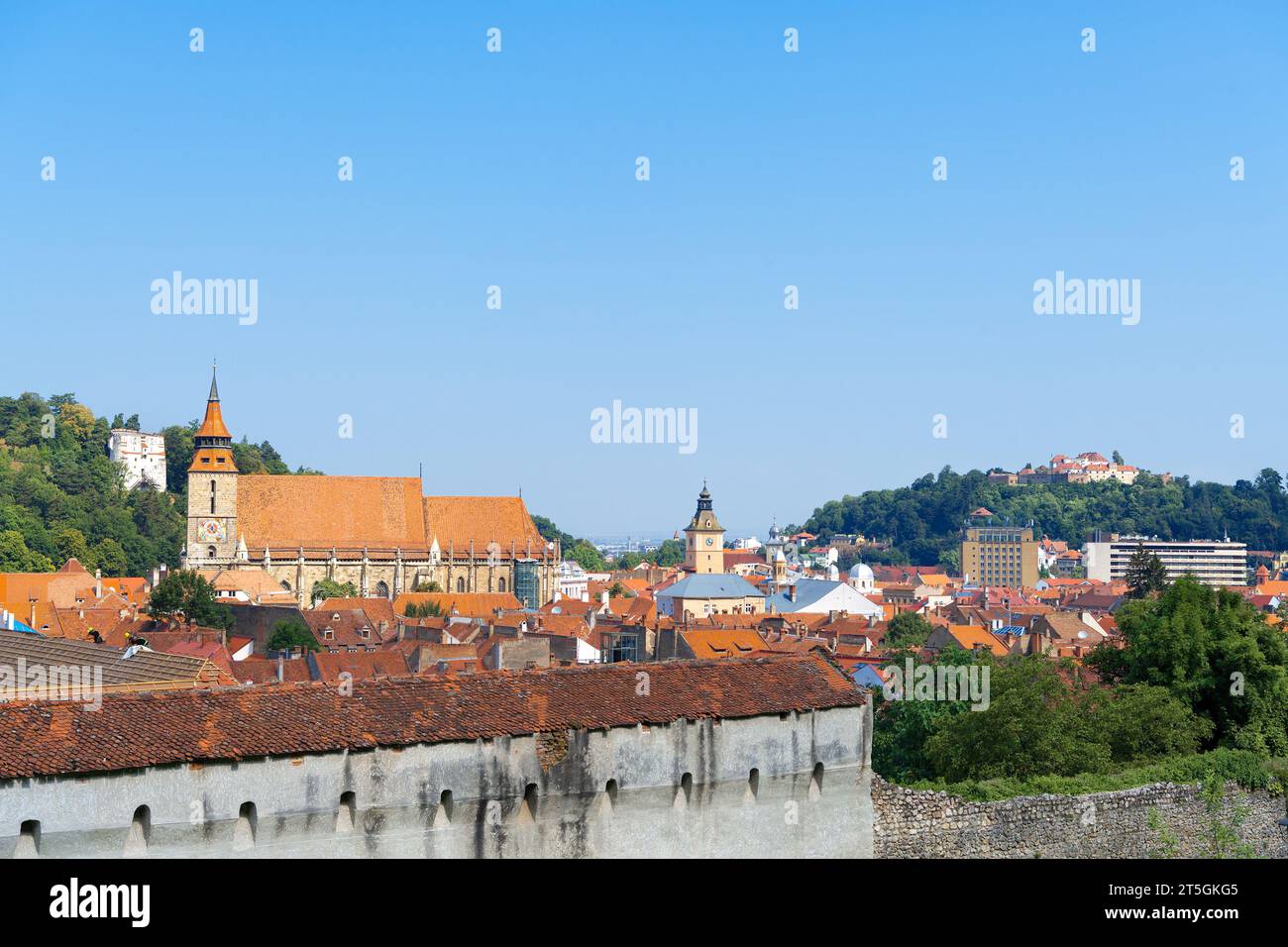 Cityscape of Brasov (Romania) Stock Photo
