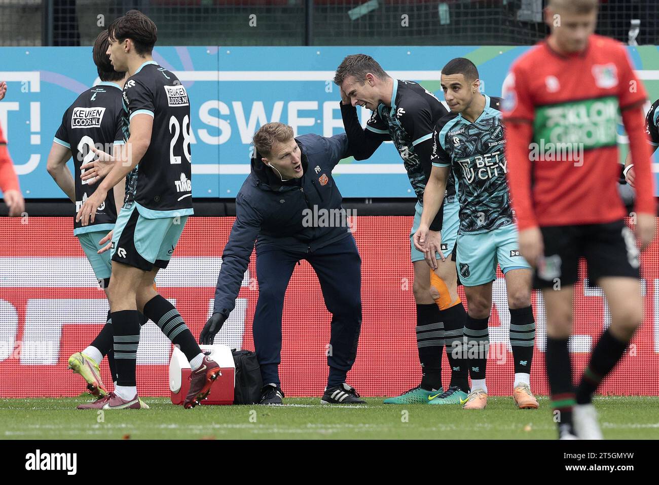 Not Cheering NIJMEGEN - Robert Muhren of FC Volendam is not cheering as he injures ...