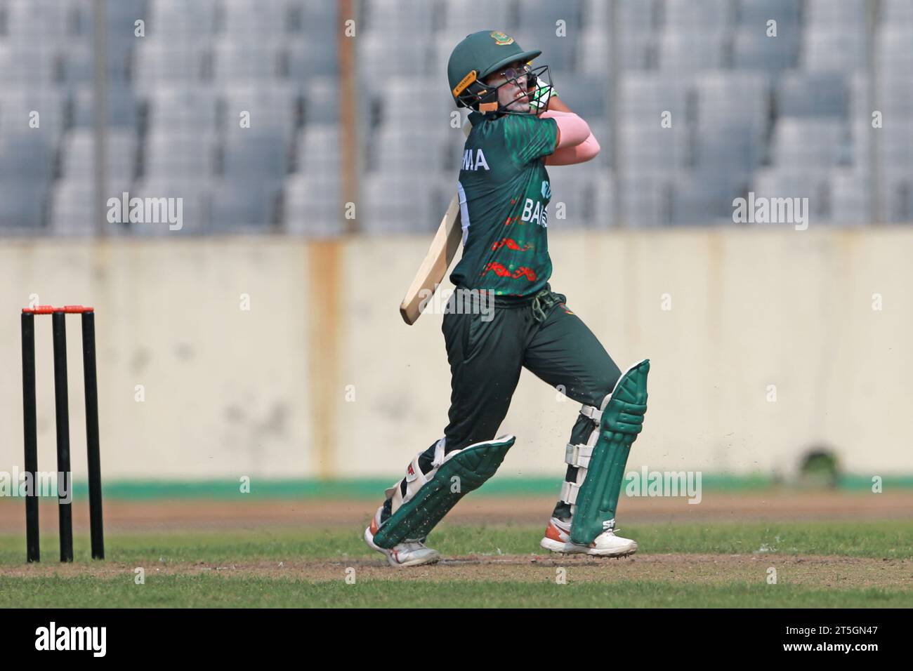 Bangladesh women cricket team batter Fahima Akter bats against Pkistan
