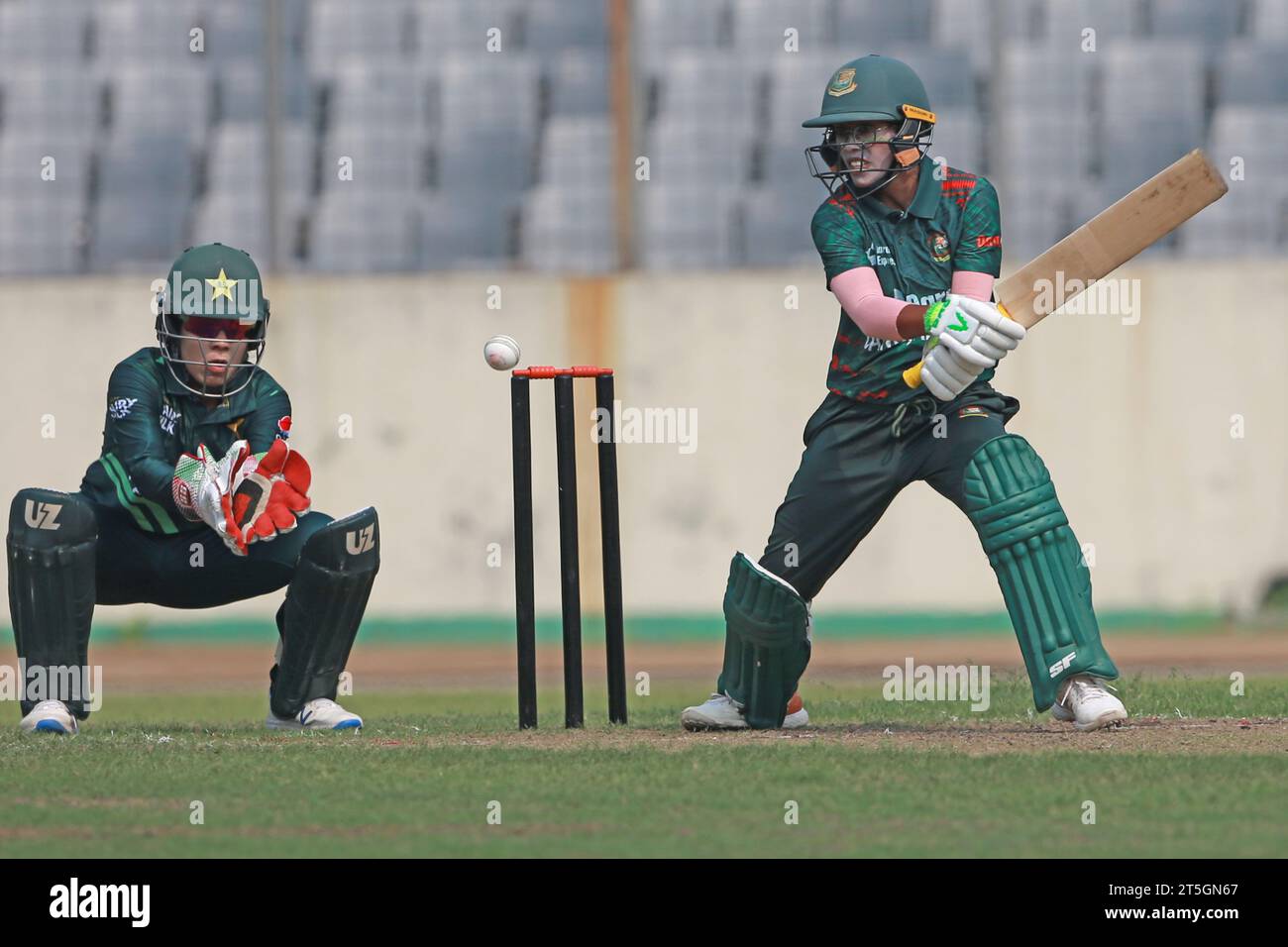 Bangladesh women cricket team batter Fahima Akter bats against Pkistan