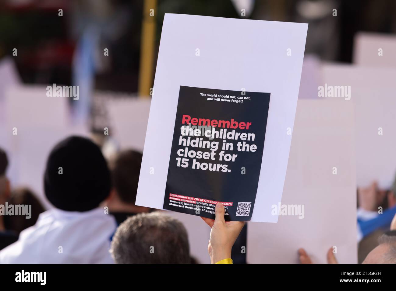 Parliament Square, Westminster, London, UK. 5th Nov, 2023. Protesters calling out ‘Bring Them Home’ have gathered in Parliament Square calling for the release of the kidnapped Israelis taken by Hamas into Gaza. Stock Photo