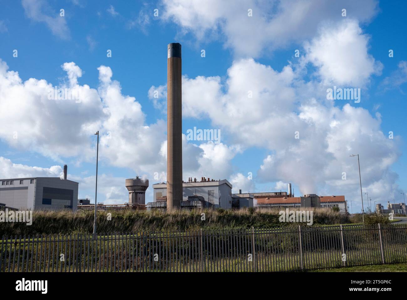 Port Talbot Tata Steelworks Stock Photo