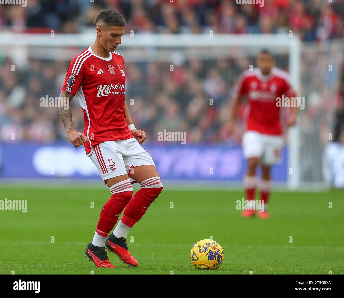 Nottingham, UK. 05th Nov, 2023. Nicolás Domínguez #16 of Nottingham Nottingham, UK. 05th Nov, 2023. Nicolás Domínguez #16 of Nottingham