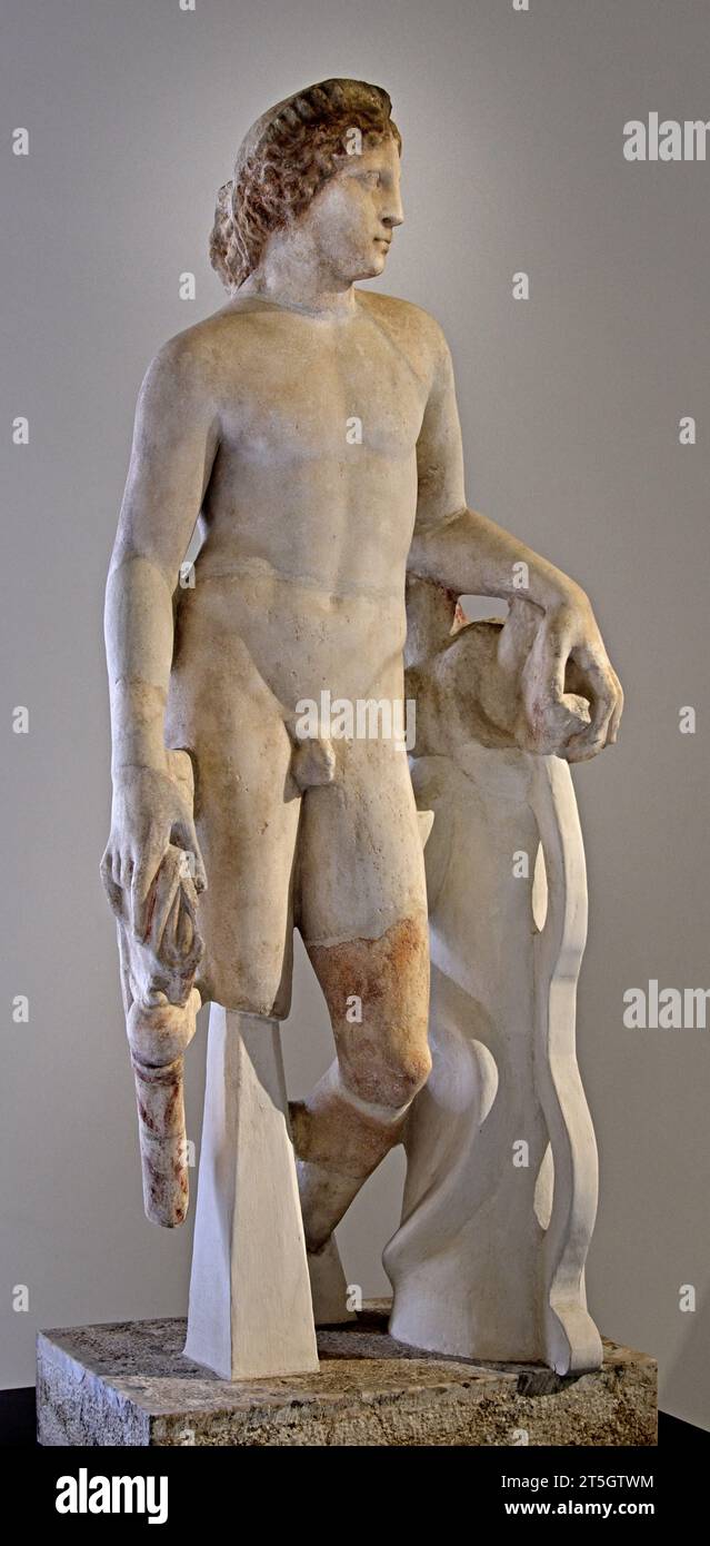 Helios Apollo 2nd century AD from the Temple of Mercury Imperial Palace   Baiae,                              National Archaeological Museum of Naples Italy. Rome Roman Stock Photo