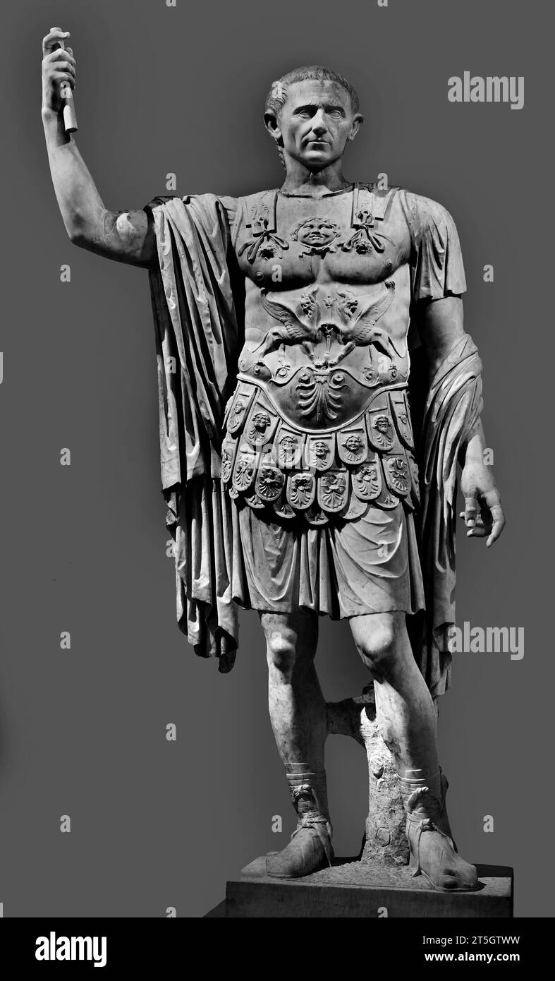 Marcus Holconius Rufus was an important public figure in Pompeii during the early first century - 1st Century AD                              National Archaeological Museum of Naples Italy. ( Portrayed in military uniform ) Stock Photo