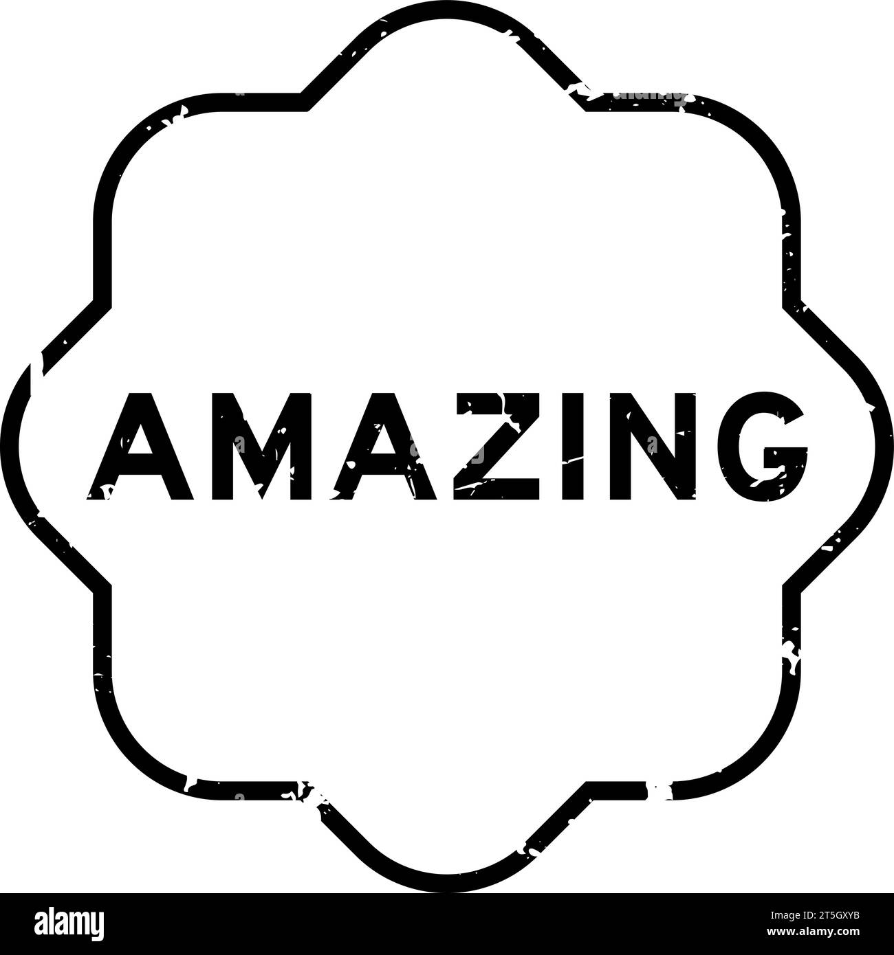 Grunge black amazing word rubber seal stamp on wthie background Stock Vector