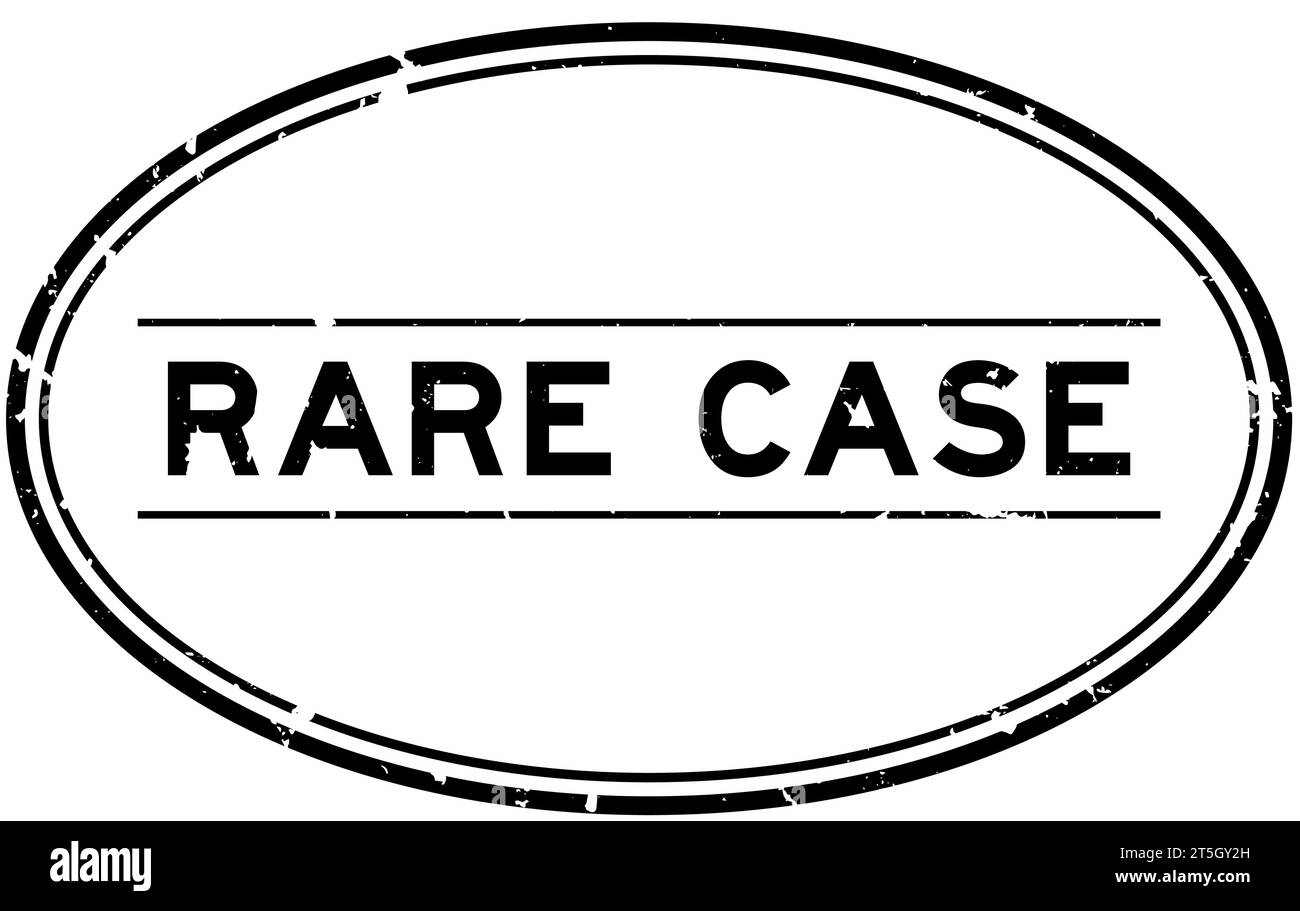 Grunge black rare case word oval rubber seal stamp on white background ...