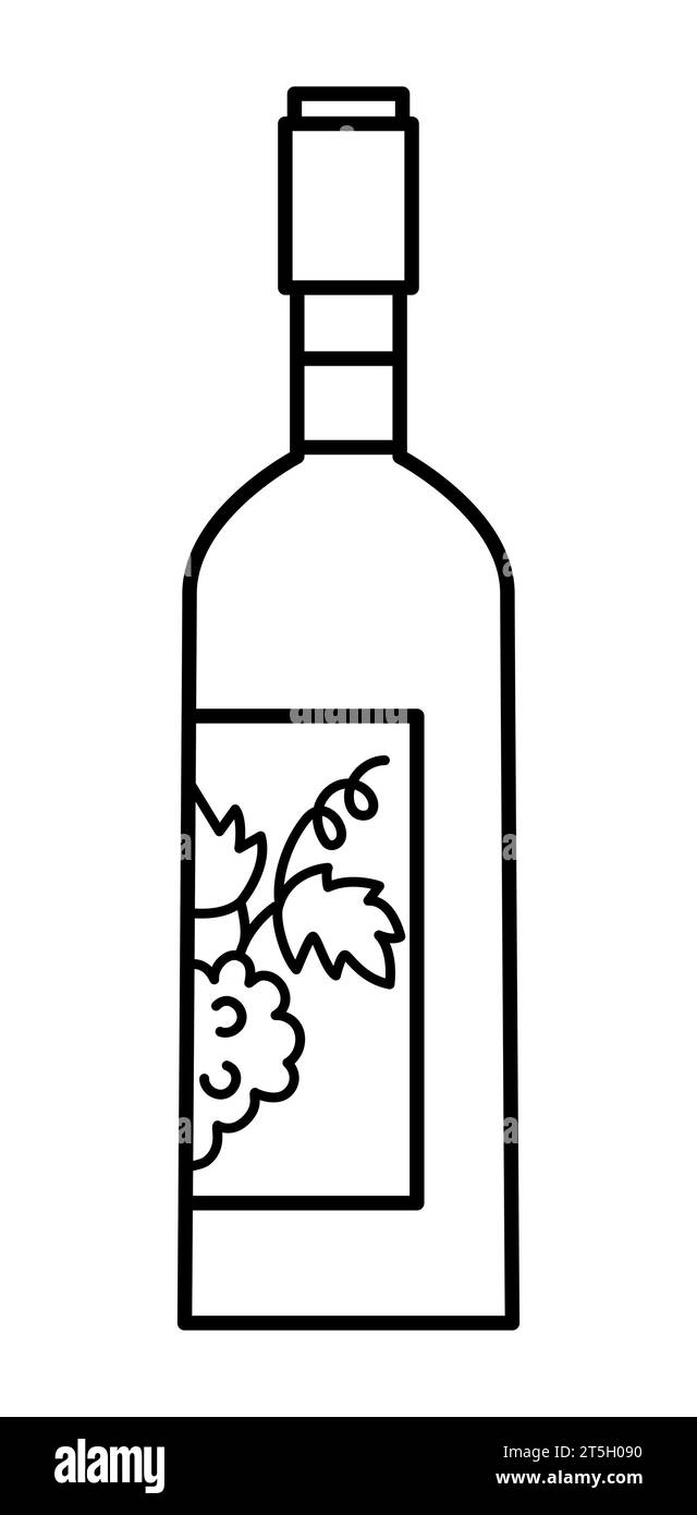 Cartoon wine bottle Black and White Stock Photos \u0026 Images - Alamy, image size:640x1390