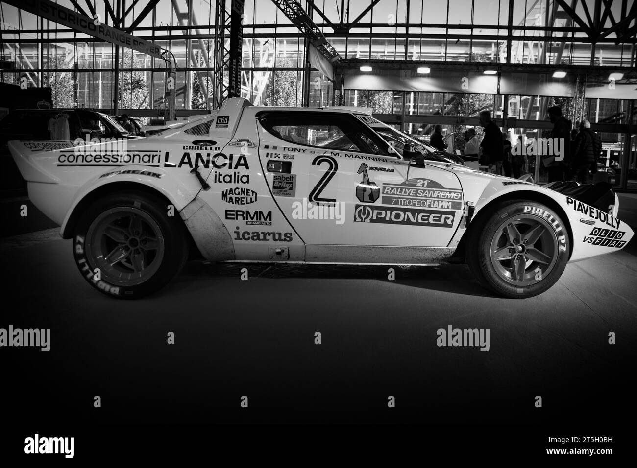 Bologna , Italy - Oct26, 2023: lancia stratos queen of rally luxury AND DREEM CAR IN EXPOSITION Stock Photo