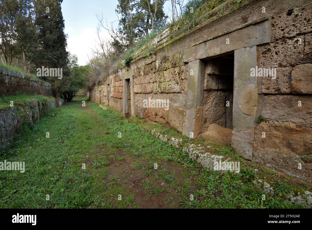 Necropoli della Banditaccia, etruscan necropolis, Cerveteri, Lazio, Italy Stock Photo