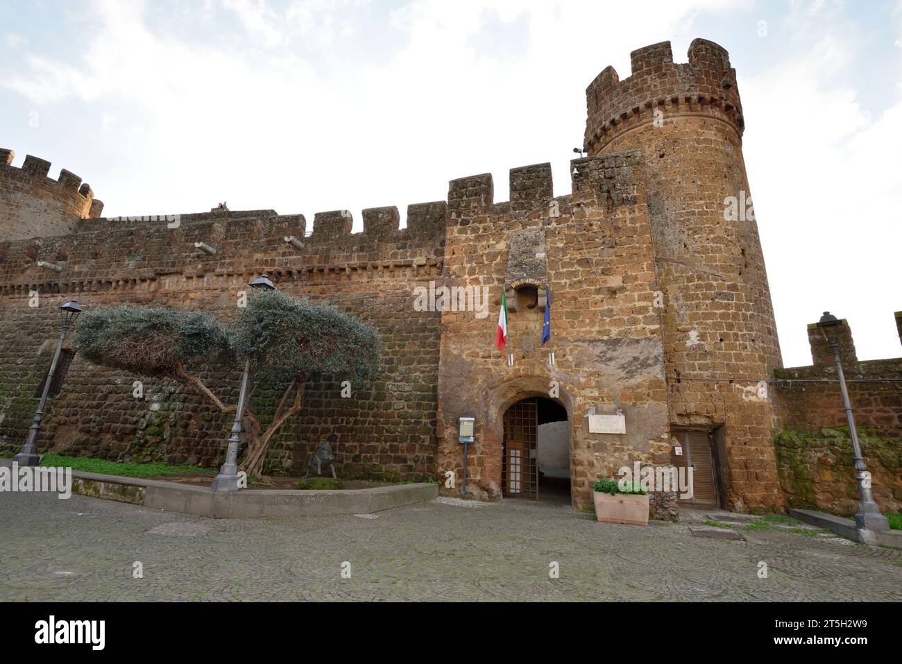 Rocca, fortress seat of the Etruscan Museum, Cerveteri, Rome, Lazio, Italy Stock Photo