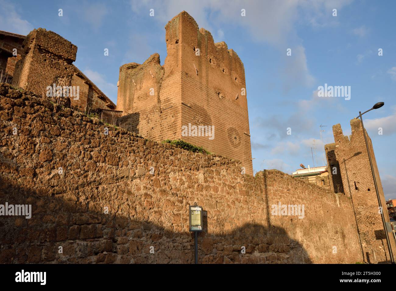 Medieval walls, Cerveteri, Lazio, Italy Stock Photo