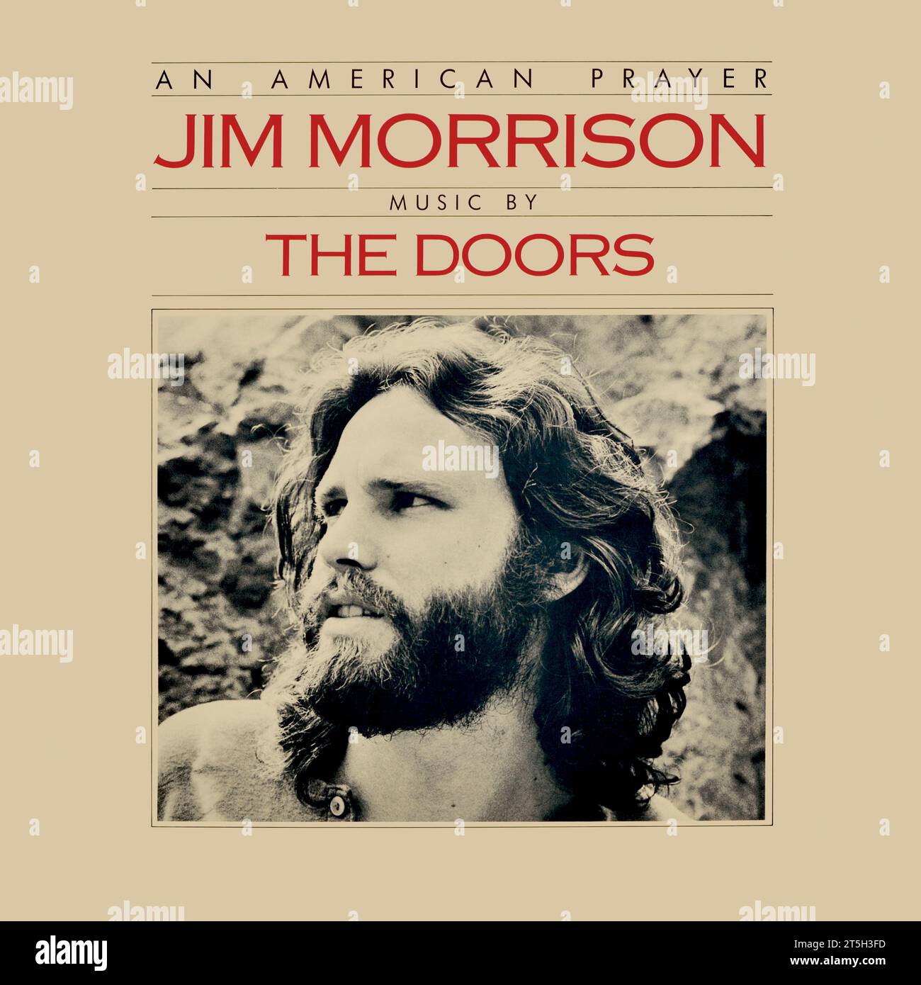 Jim Morrison, The Doors - original vinyl album cover - An American Prayer - 1978 Stock Photo