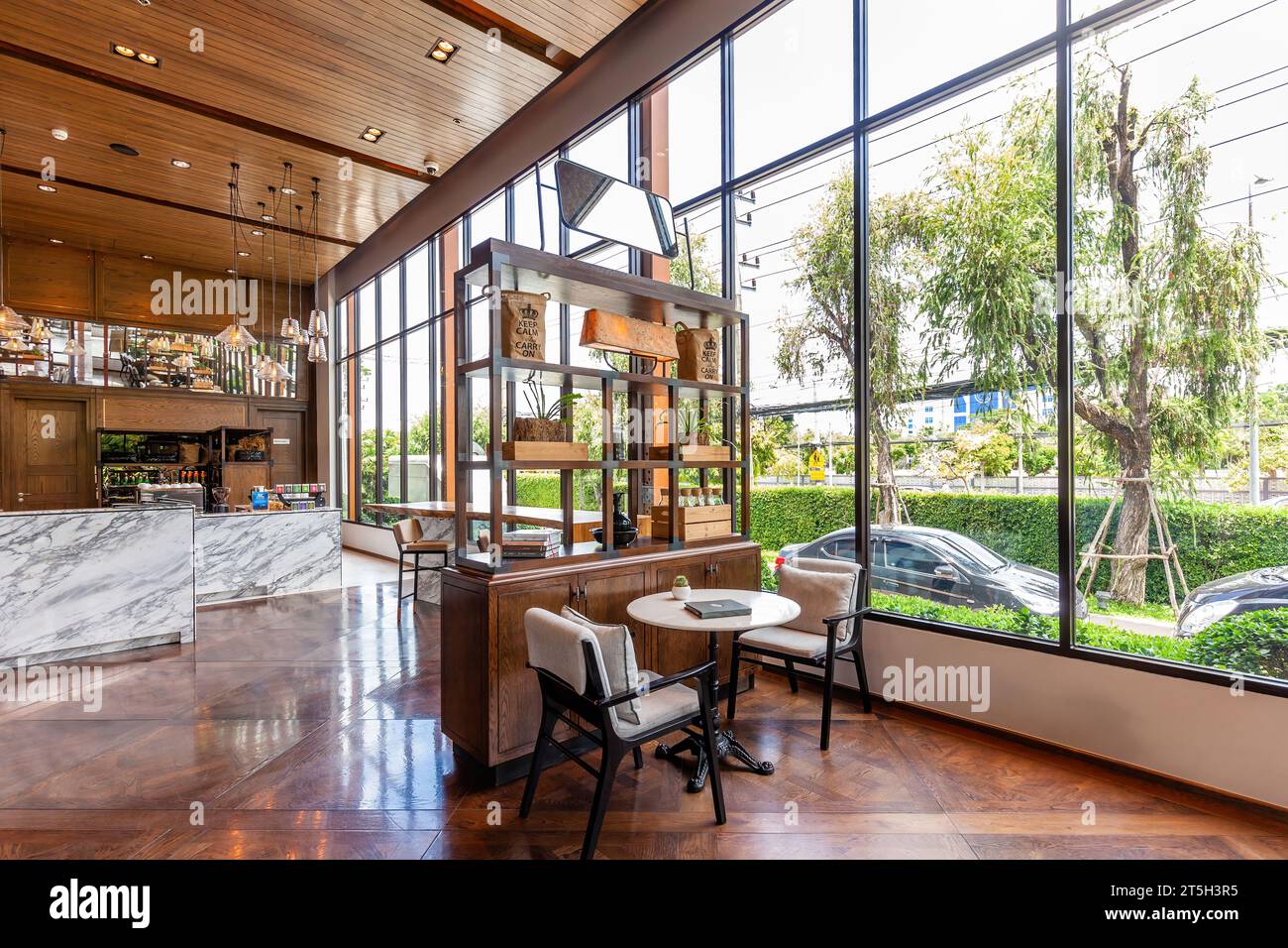 Wooden table windows in hi-res stock photography and images - Alamy