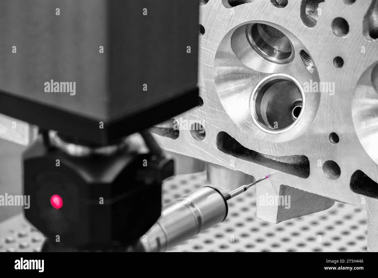 Quality control on milling CNC machine, coordinate measuring machine