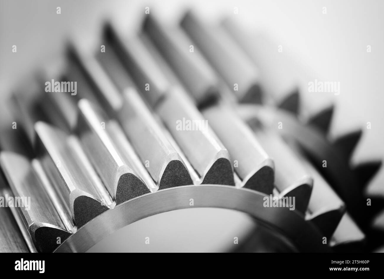 Machine Gears, gear wheels closeup, industry concept background Stock