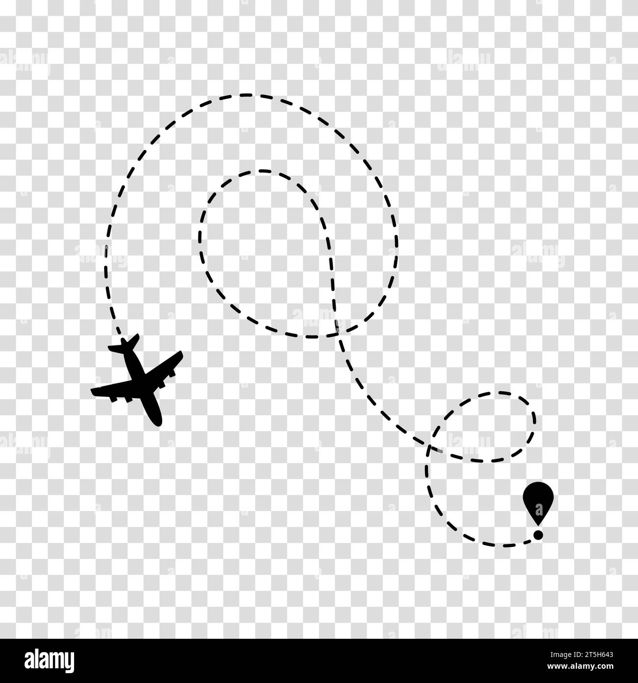 Airplane route plane path. Travel concept. Dotted path airplane ...