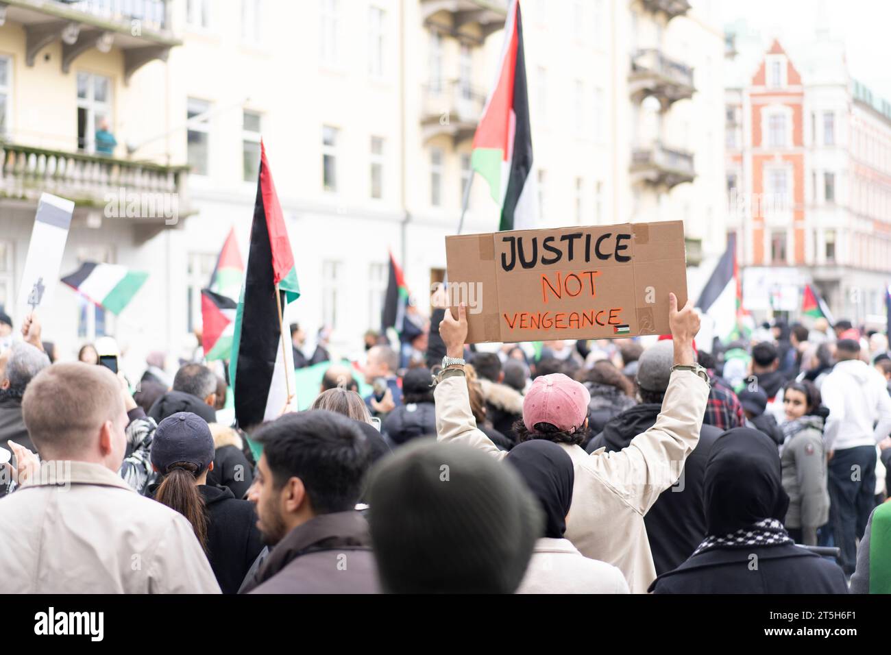 A Pro-Palestinian Protest Calling For Ceasefire While Walking Through ...