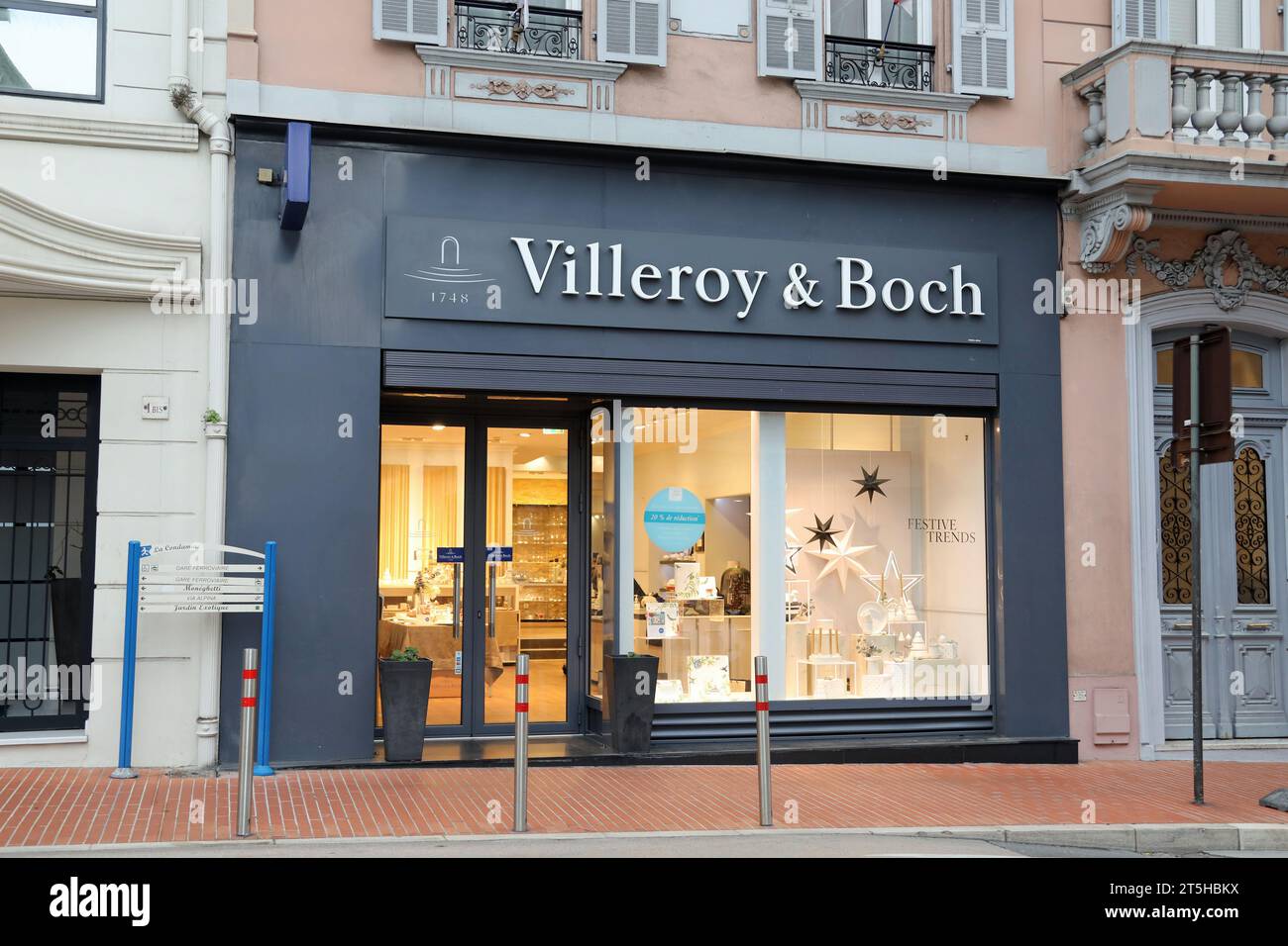 Villeroy and Boch store at Monte Carlo in Monaco Stock Photo