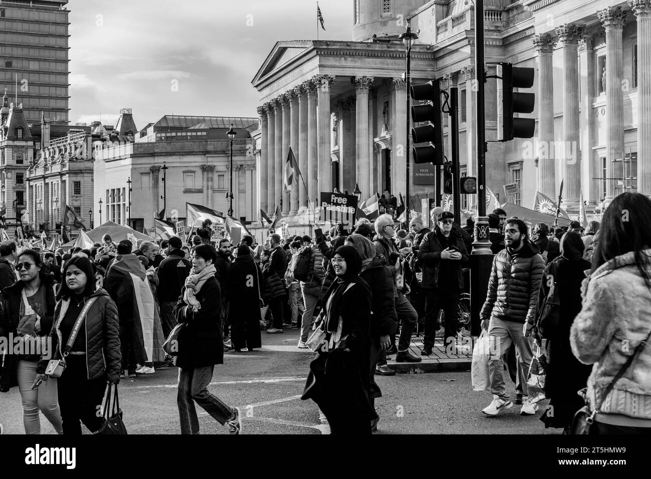 London Palestinian Demonstration Trafalgar Square Stock Photo - Alamy