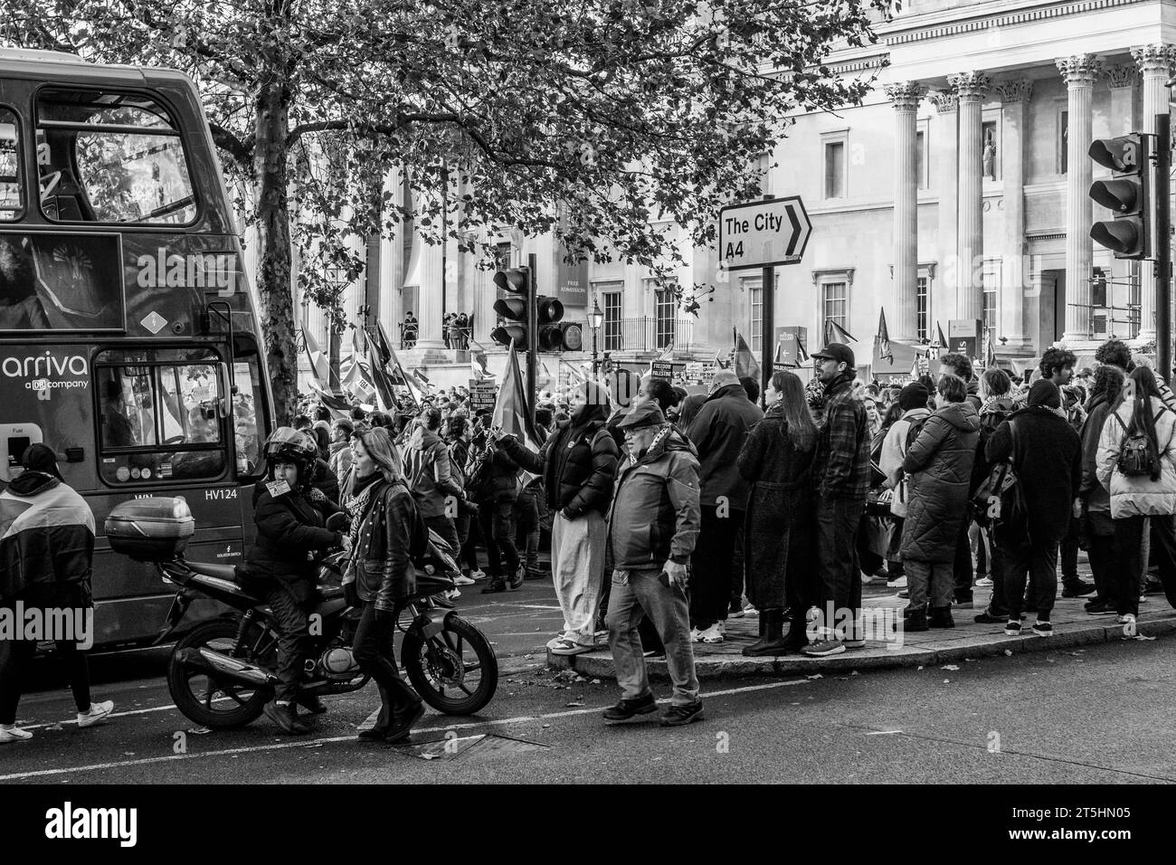 London Palestinian Demonstration Trafalgar Square Stock Photo - Alamy