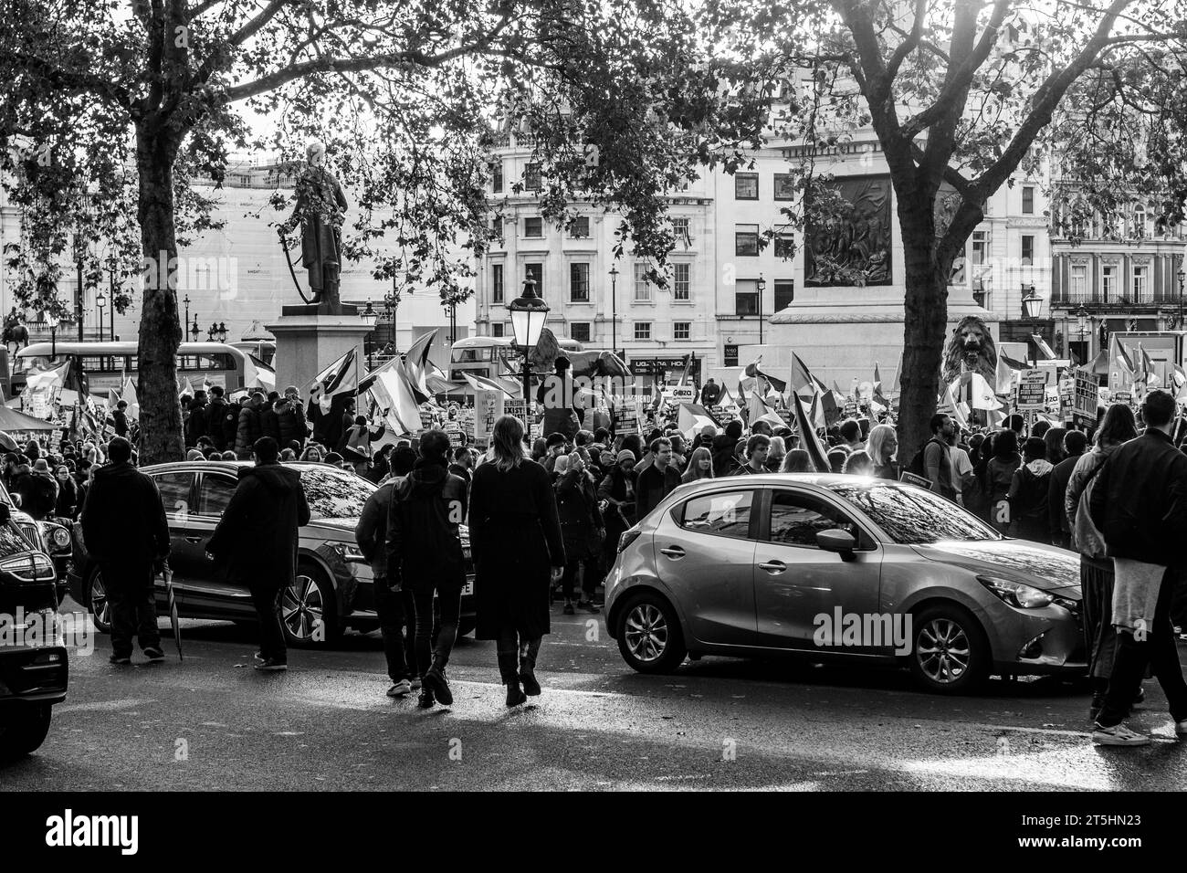 London Palestinian Demonstration Trafalgar Square Stock Photo - Alamy