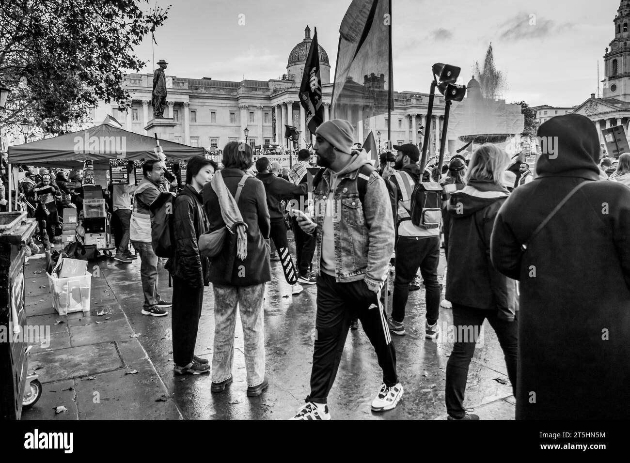 London Palestinian Demonstration Trafalgar Square Stock Photo - Alamy