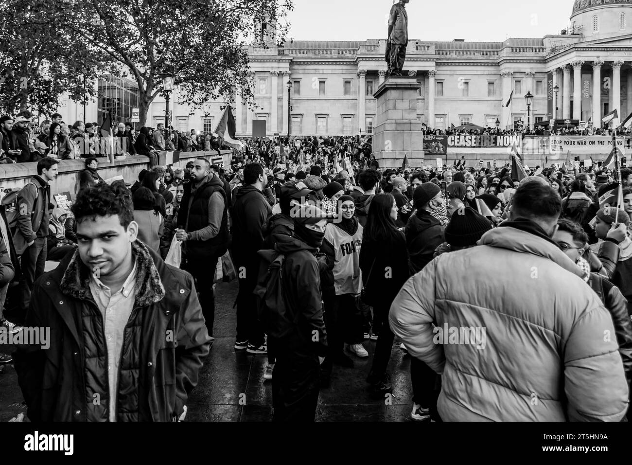London Palestinian Demonstration Trafalgar Square Stock Photo - Alamy