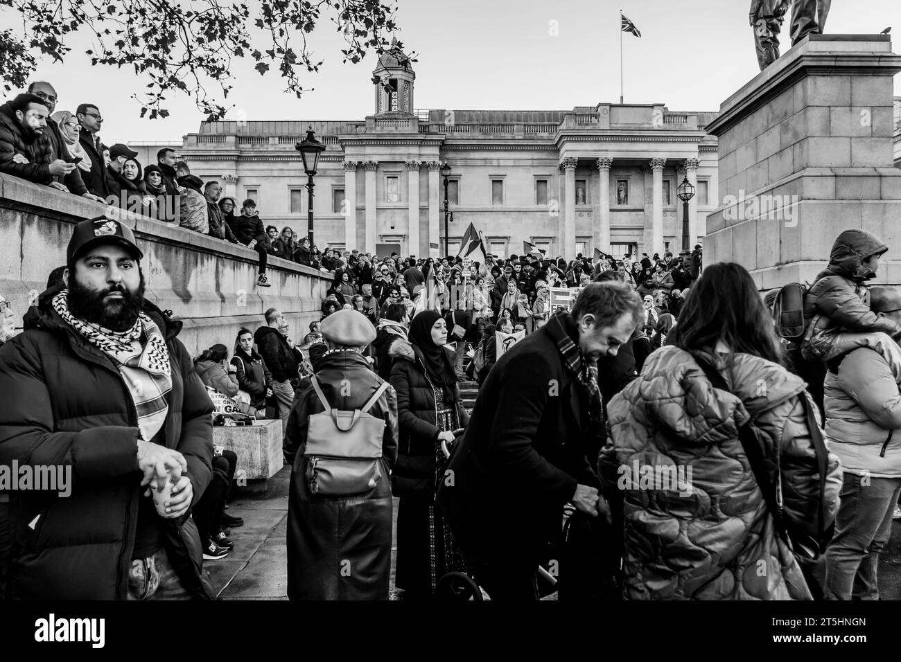 London Palestinian Demonstration Trafalgar Square Stock Photo - Alamy