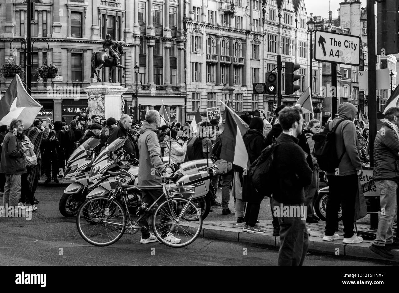 London Palestinian Demonstration Trafalgar Square Stock Photo - Alamy
