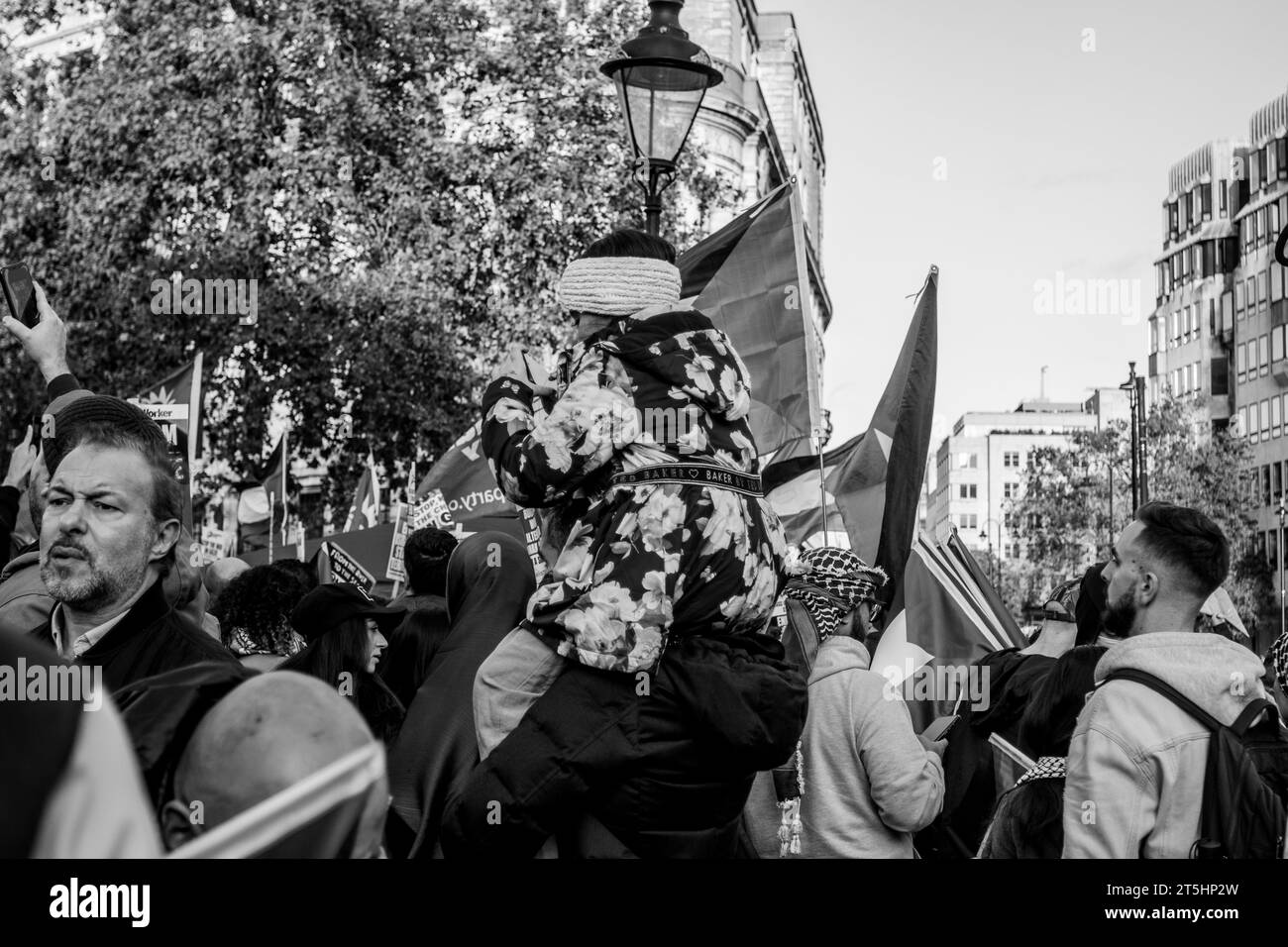 London Palestinian Demonstration Trafalgar Square Stock Photo - Alamy
