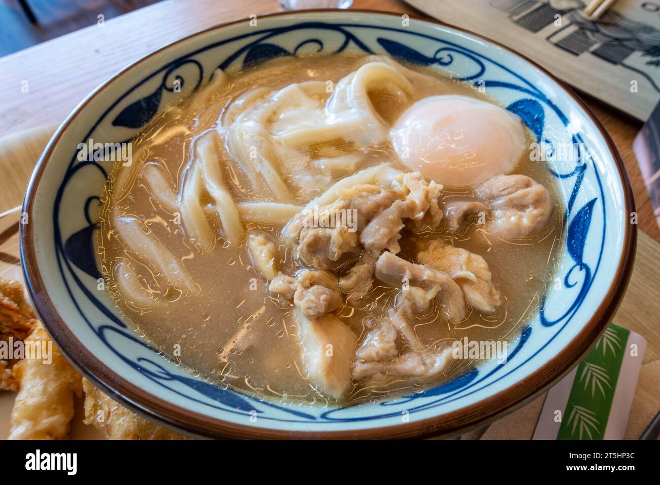 Chicken paitan, a Japanese dish with udon noodles and chicken served in