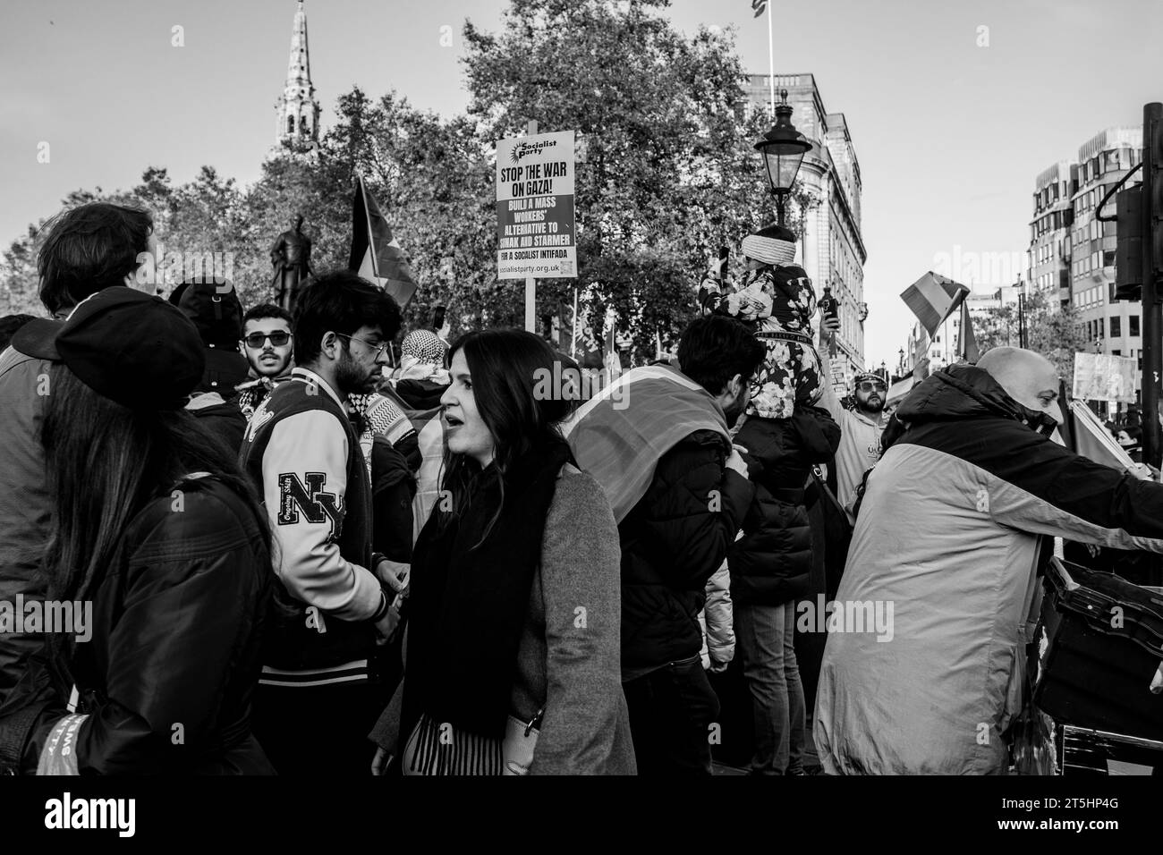 London Palestinian Demonstration Trafalgar Square Stock Photo - Alamy