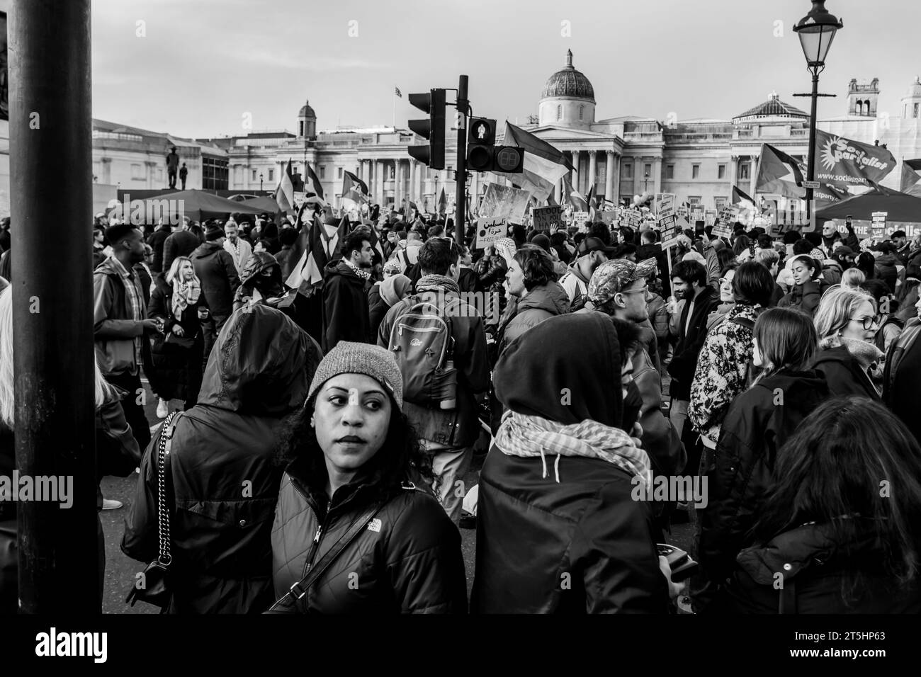 London Palestinian Demonstration Trafalgar Square Stock Photo - Alamy