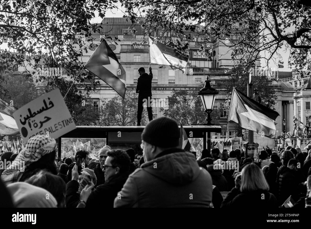 London Palestinian Demonstration Trafalgar Square Stock Photo - Alamy