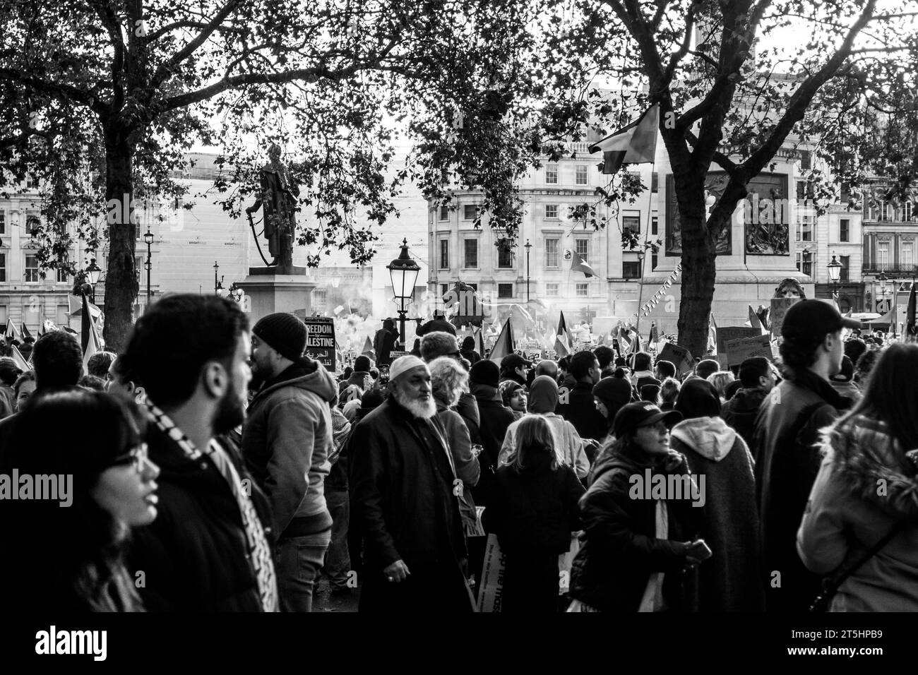 London Palestinian Demonstration Trafalgar Square Stock Photo - Alamy