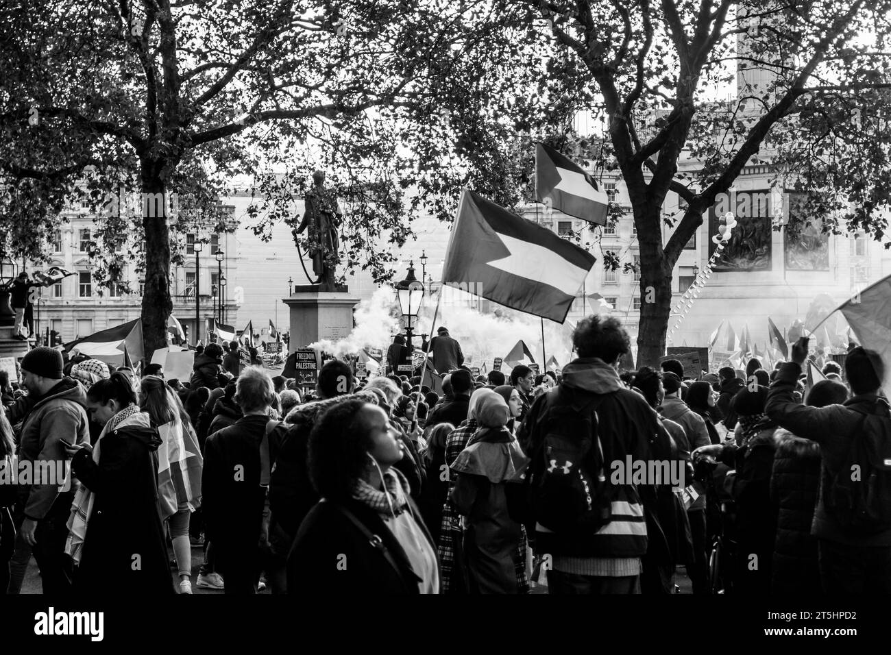 London Palestinian Demonstration Trafalgar Square Stock Photo - Alamy