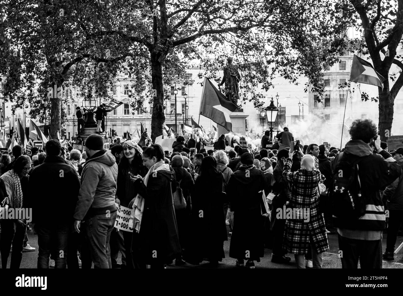 London Palestinian Demonstration Trafalgar Square Stock Photo - Alamy