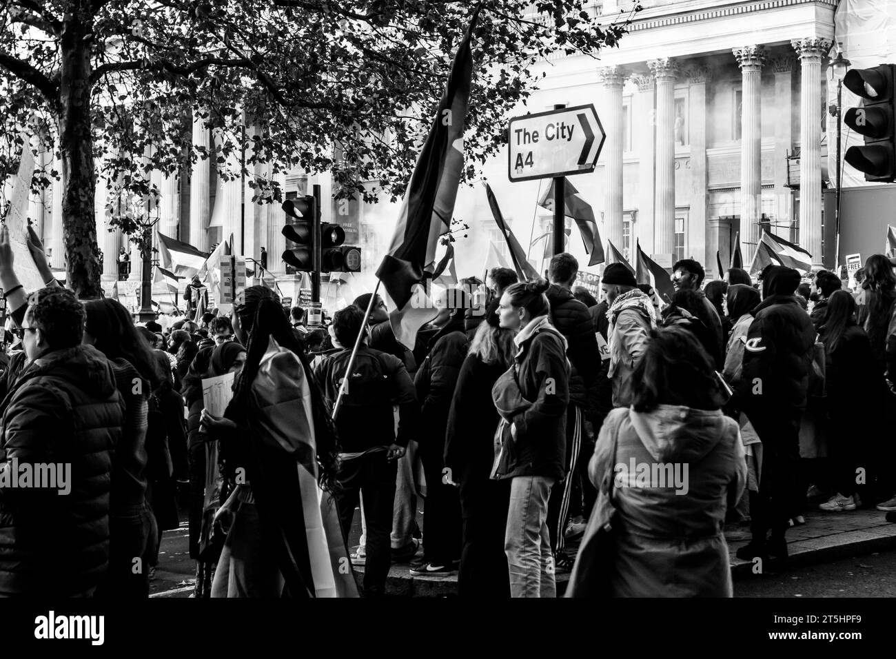 London Palestinian Demonstration Trafalgar Square Stock Photo - Alamy