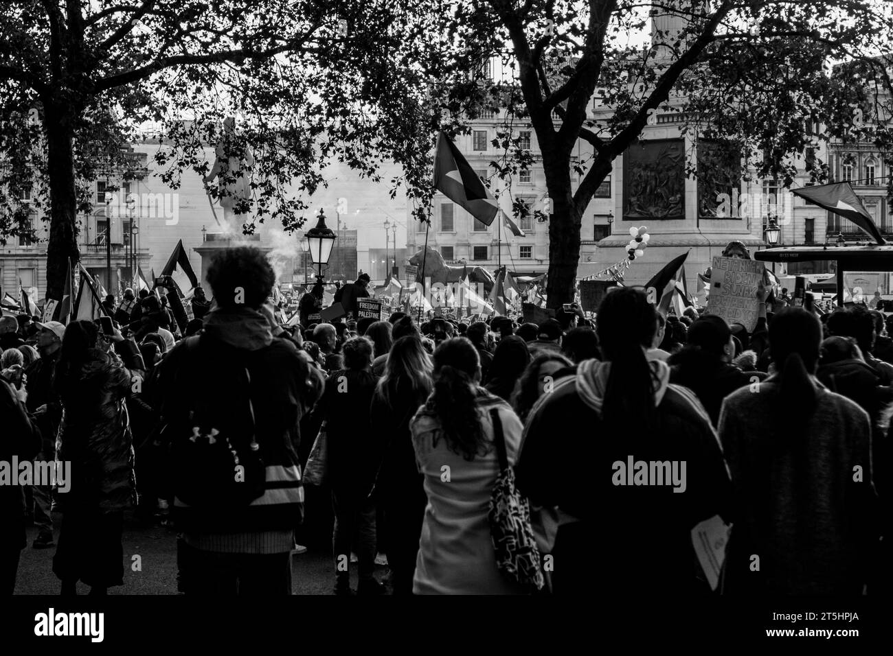 London Palestinian Demonstration Trafalgar Square Stock Photo - Alamy