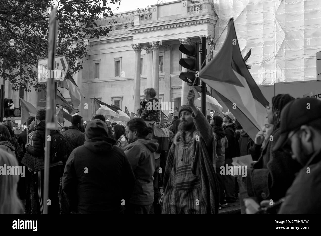 London Palestinian Demonstration Trafalgar Square Stock Photo - Alamy